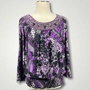 Women’s Cato Smocked Waisted Blouse XL